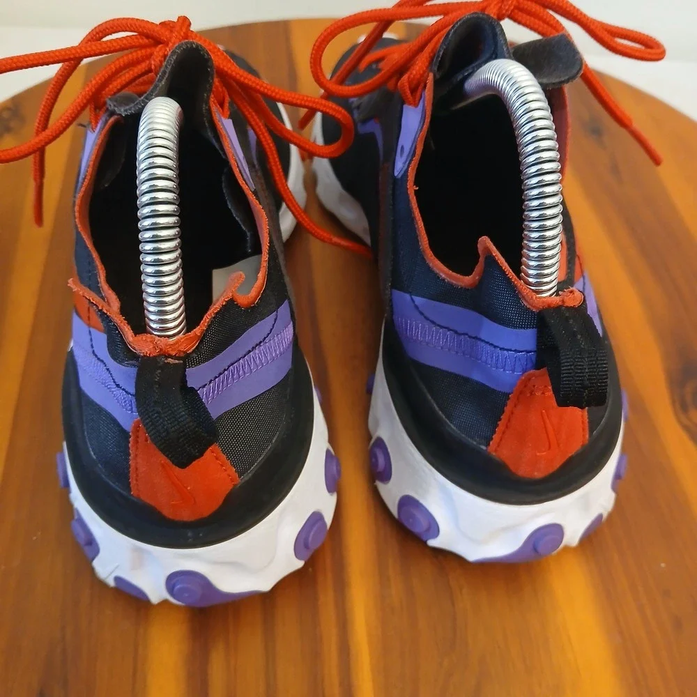 Nike React Element 55 Womens 8.5 Black Running Shoes Sneakers CQ9903-001